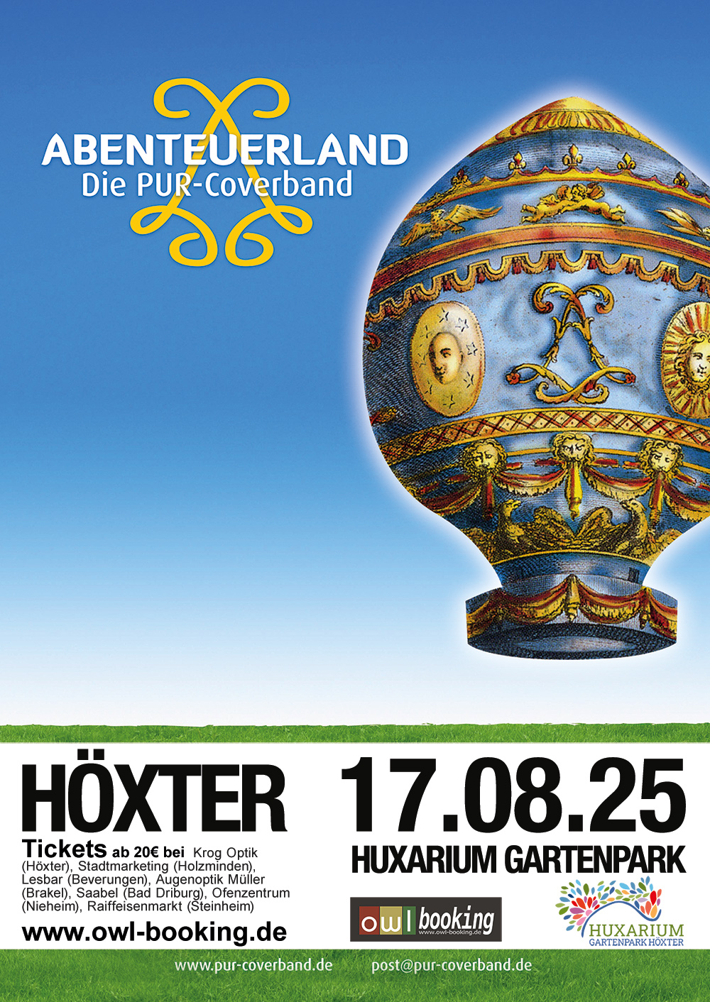 Plakat von Abenteurland PUR-Coverband